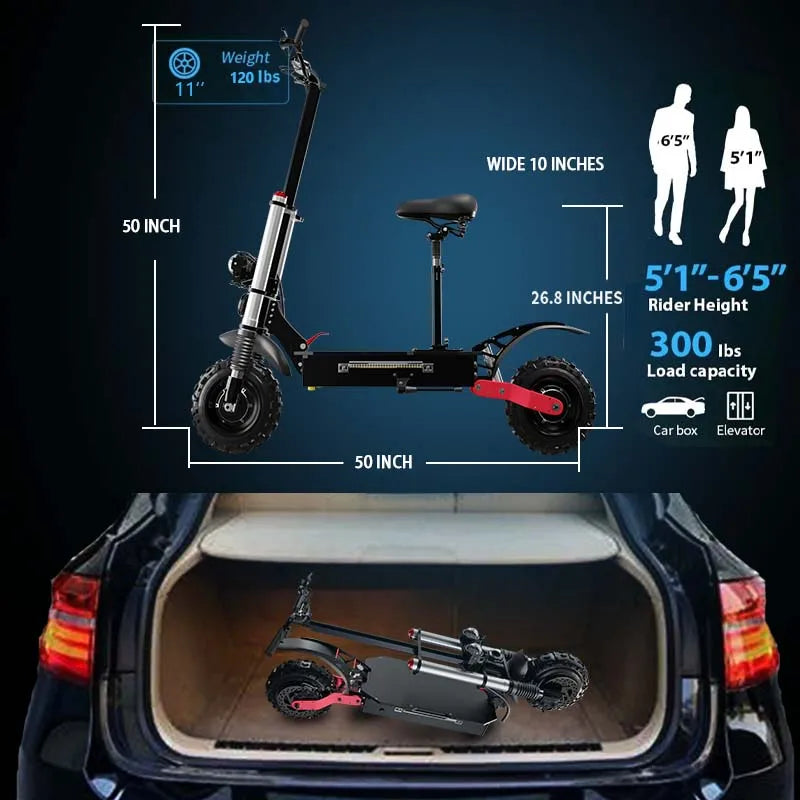 AJOOSOS 2024 X60 X700 X500 Electric Scooter 2400W-5600W Dual Motor Electric