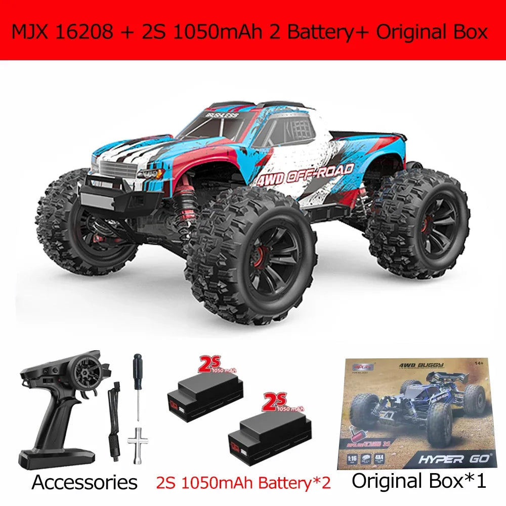 MJX 16208 V2.0 1/16 RC Cars 4WD Off-Road Racing Truck Brushless