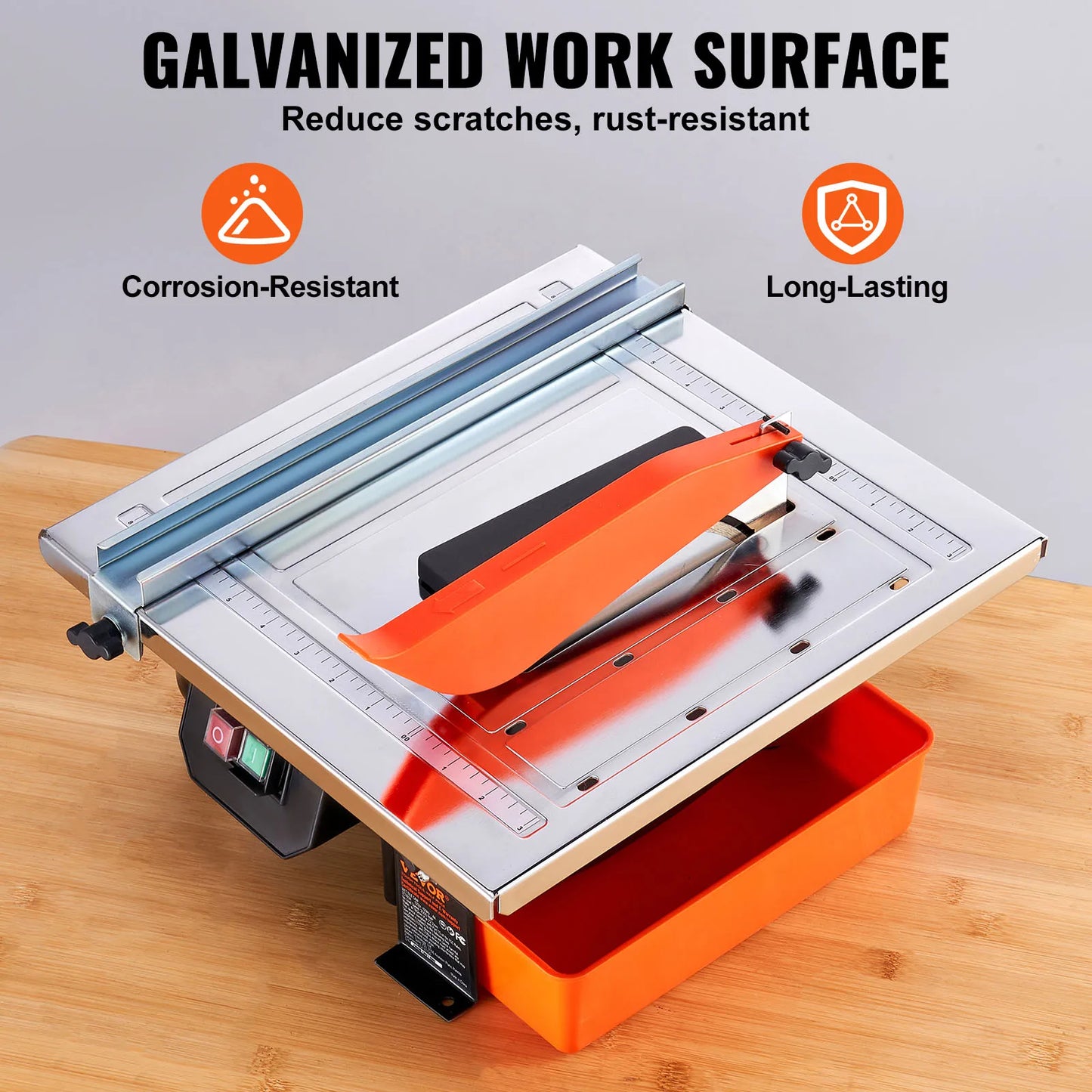 SucceBuy Wet Tile Saw 7-inch Steel Blade 3500 RPM