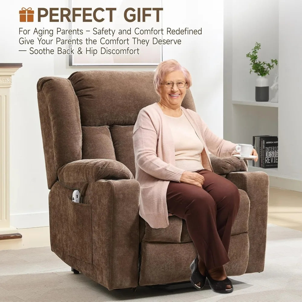 Power Lift Recliner Chair for Seniors, Lift Chair Recliners with Massage & Heat