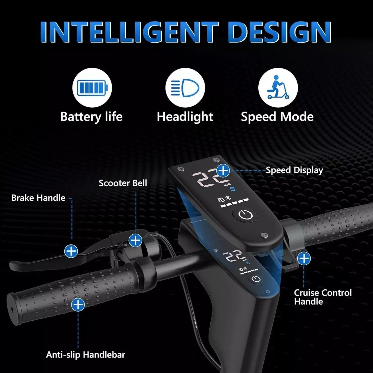 LADPED LPMAX 10" Solid Tires Folding Electric Scooter 22MPH