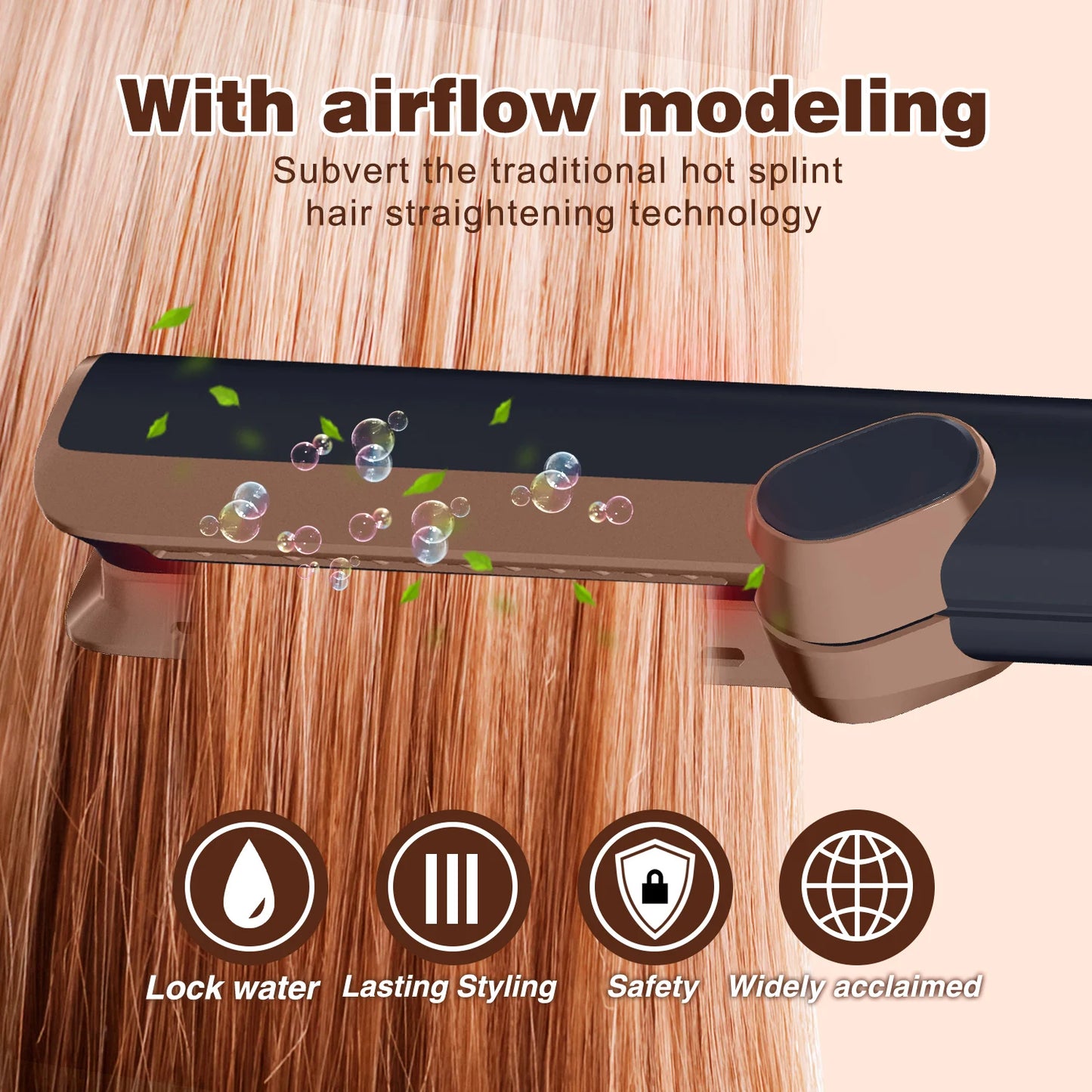 LIXIU Straightening Iron 2 In 1 Hair Straightener Hair Dryer