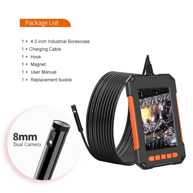 GUANMOU 4.3 '' IPS Endoscope Camera 1080P