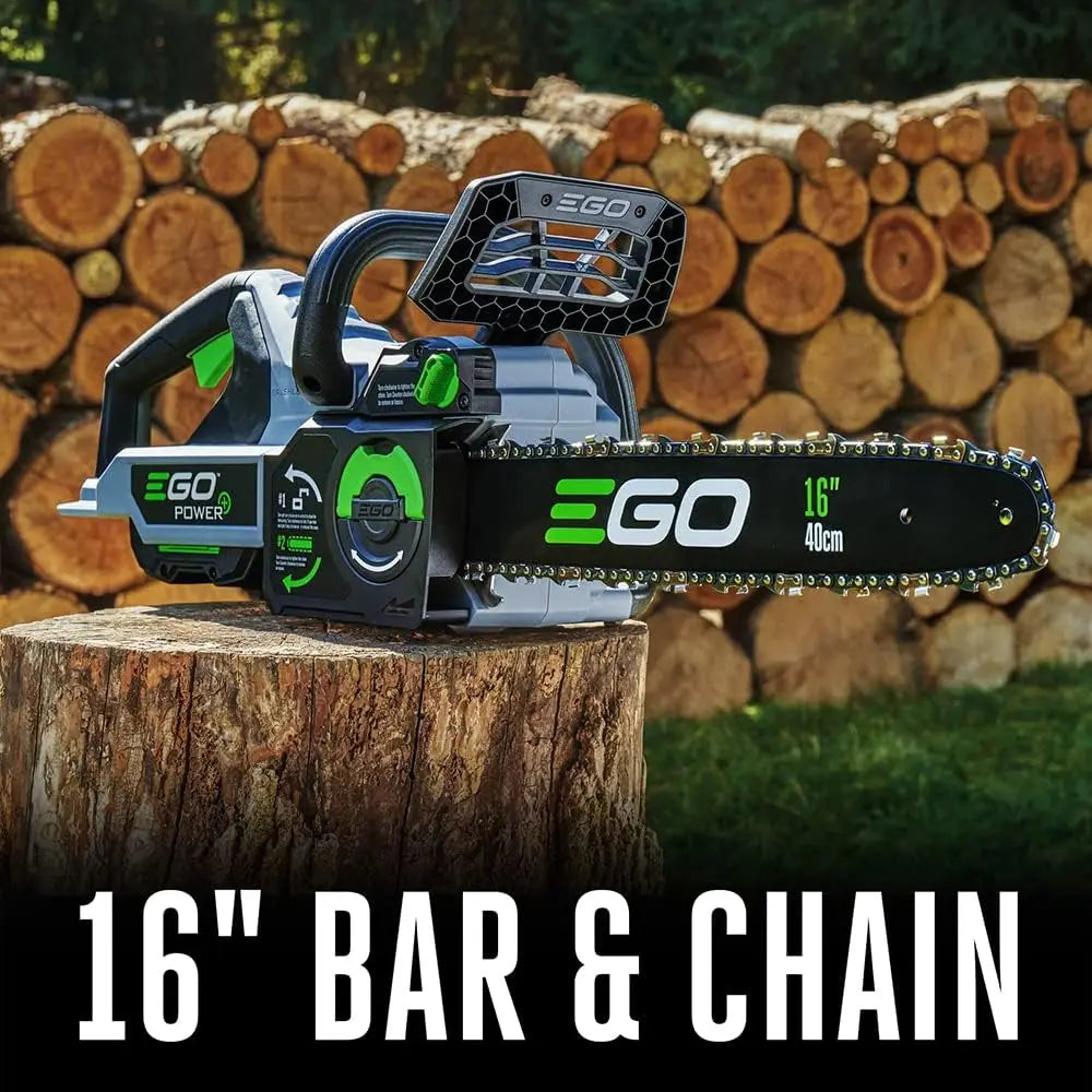 EGO Chain Saw, 16\u201d Battery Powered Chainsaw, Electric Cordless