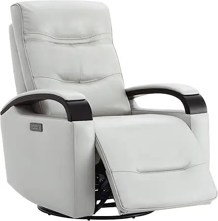 DAFIFY Genuine Leather Power Swivel Glider Rocker Recliner