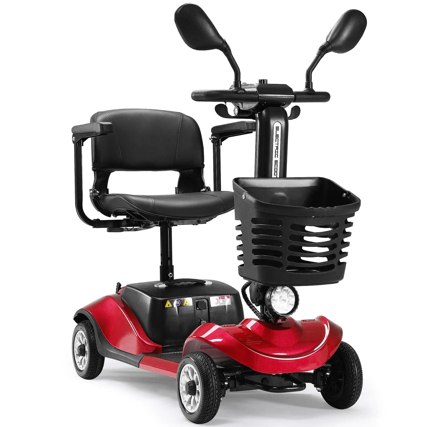 Foldable Electric Mobility Scooter with Light & Basket