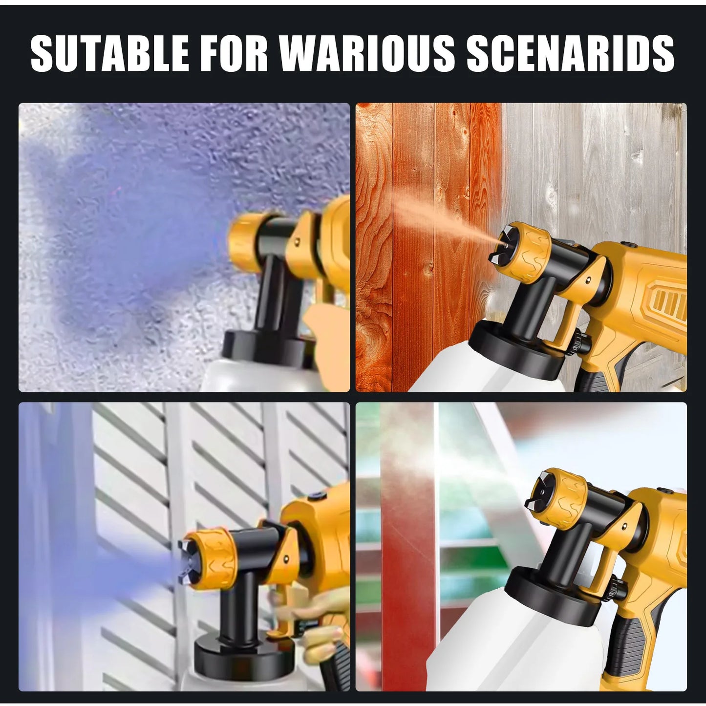 Cordless Paint Sprayer for DeWalt 20V MAX Battery Airless Sprayer