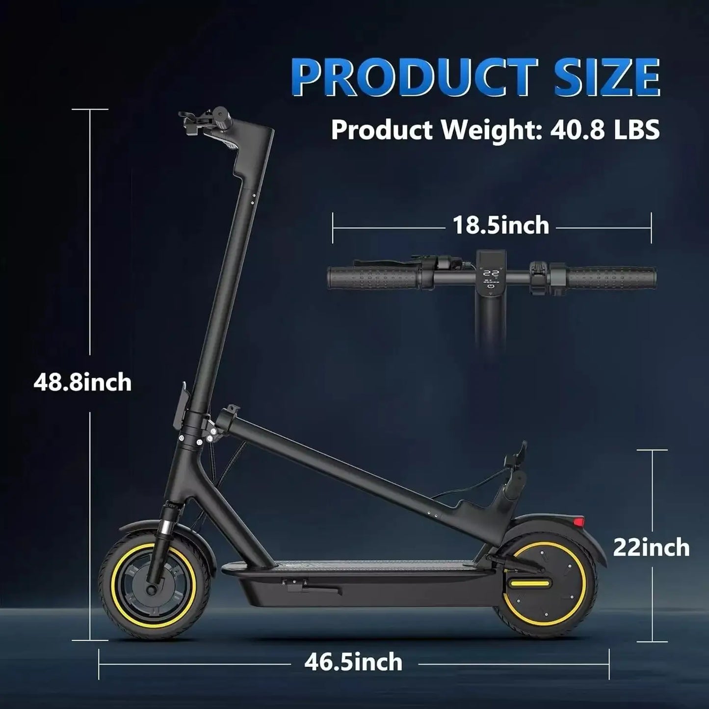 LADPED LPMAX 10" Solid Tires Folding Electric Scooter 22MPH