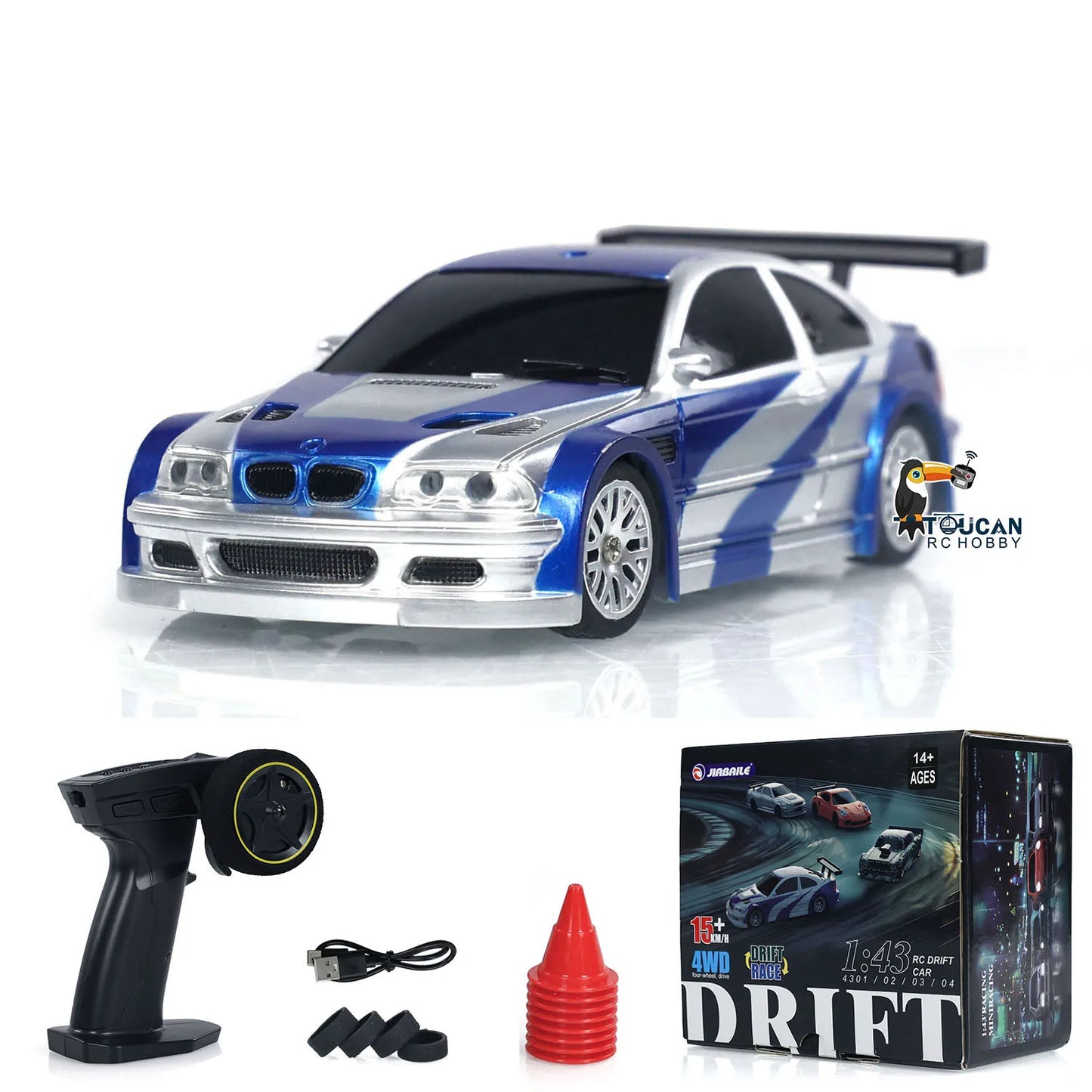 JIABAILE 1/43 RC Speed Car RTR 2.4G 4WD Radio Control