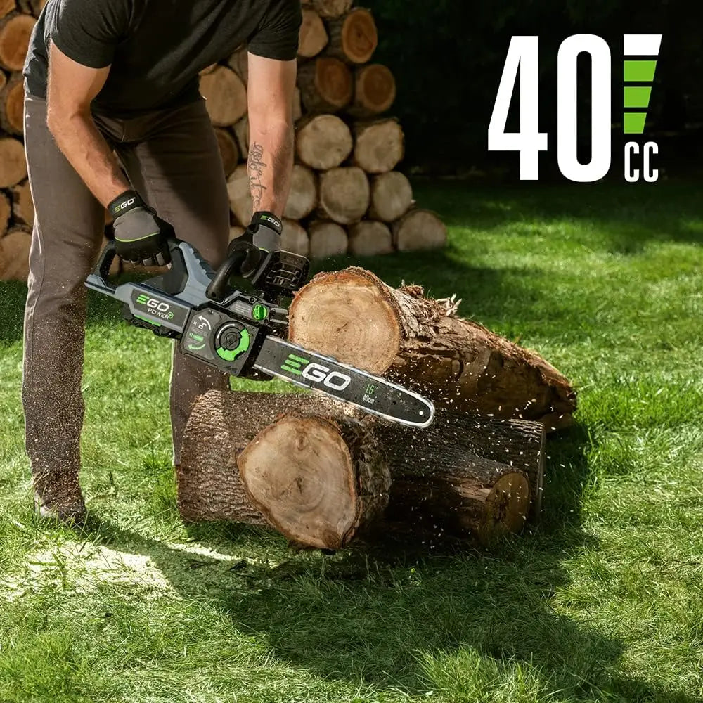 EGO Chain Saw, 16\u201d Battery Powered Chainsaw, Electric Cordless
