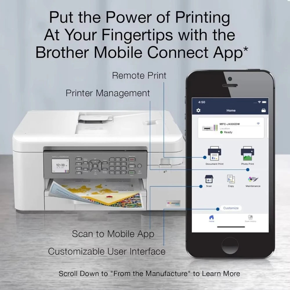 Brother MFC-J4335DW Wireless All-in-One Color Inkjet Printer