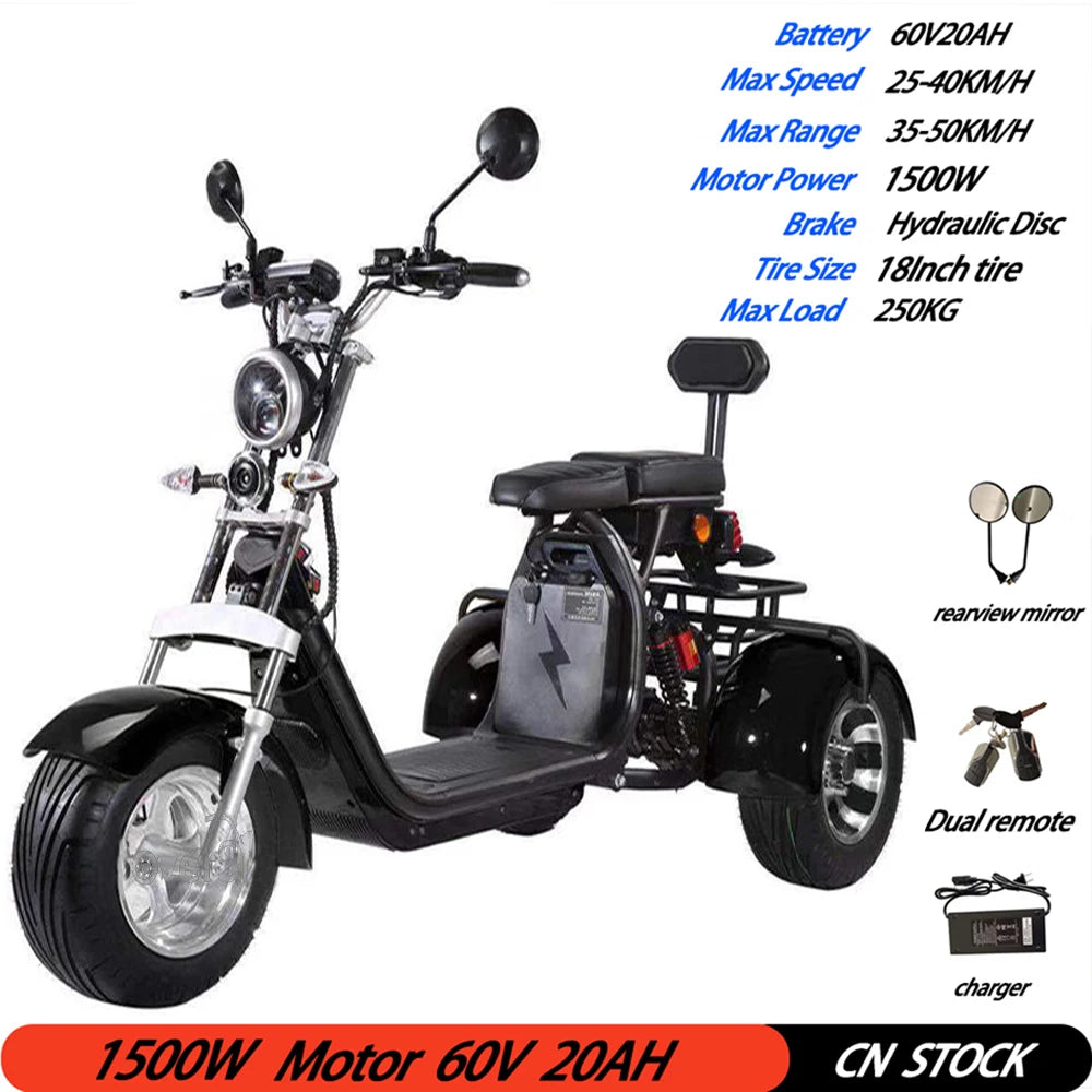 HOODAX Adult Electric 3 Wheel Scooter