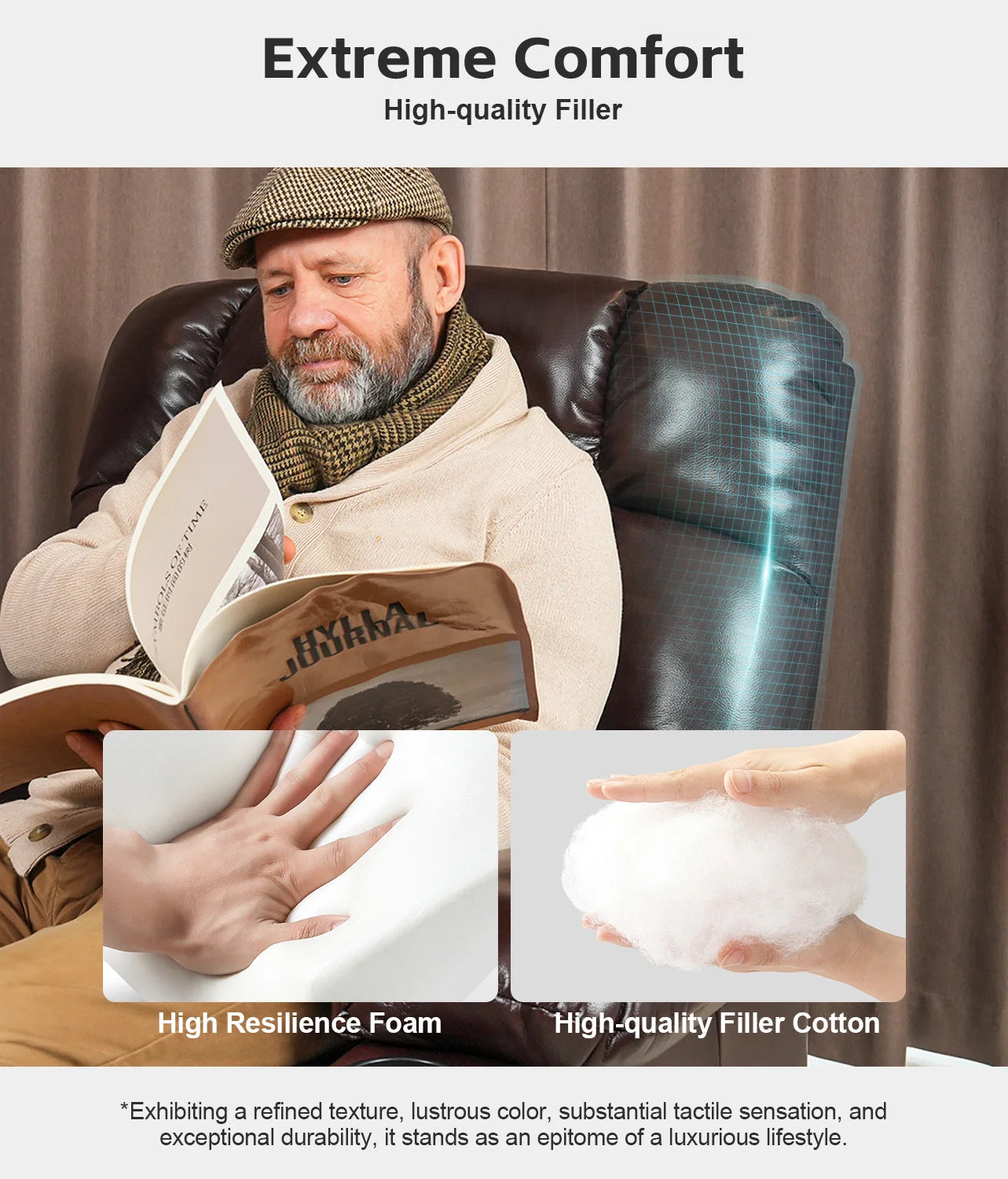 Recliner Chair Dual Motor Massage & Heat