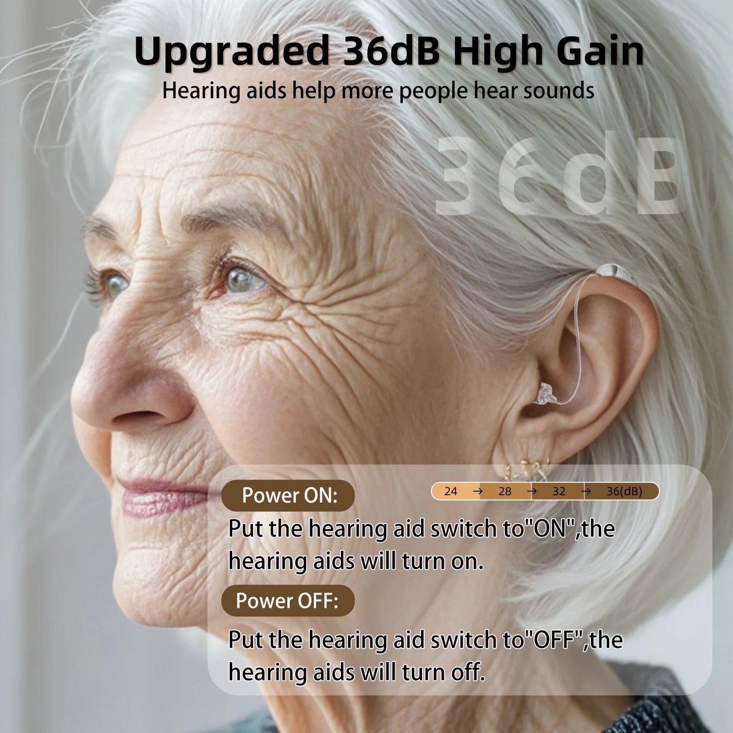 K&FCOPTEE Rechargeable Hearing Aids Adults Invisible Digital
