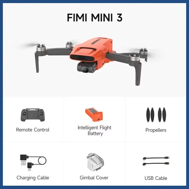 FIMI Mini 3 4K GPS drone with 3-Axis Gimbal 249g 4K/60FPS 48MP