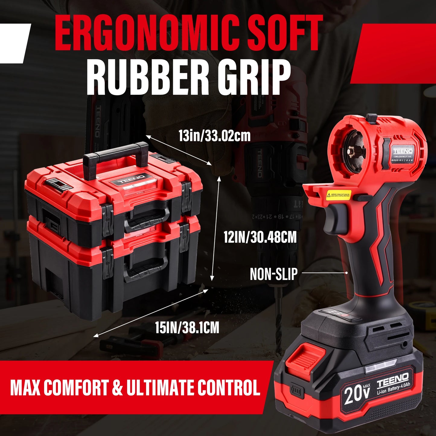 TEENO 20V MAX Brushless Power Tool Combo Kit,