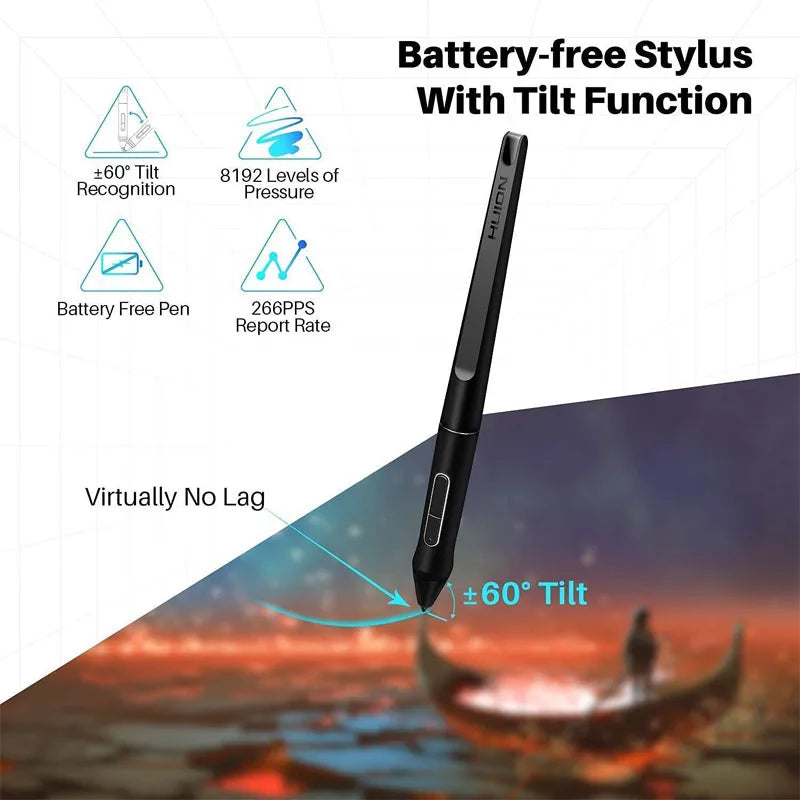 Huion Graphic Monitor Kamvas Pro 16 Drawing Tablet Screen