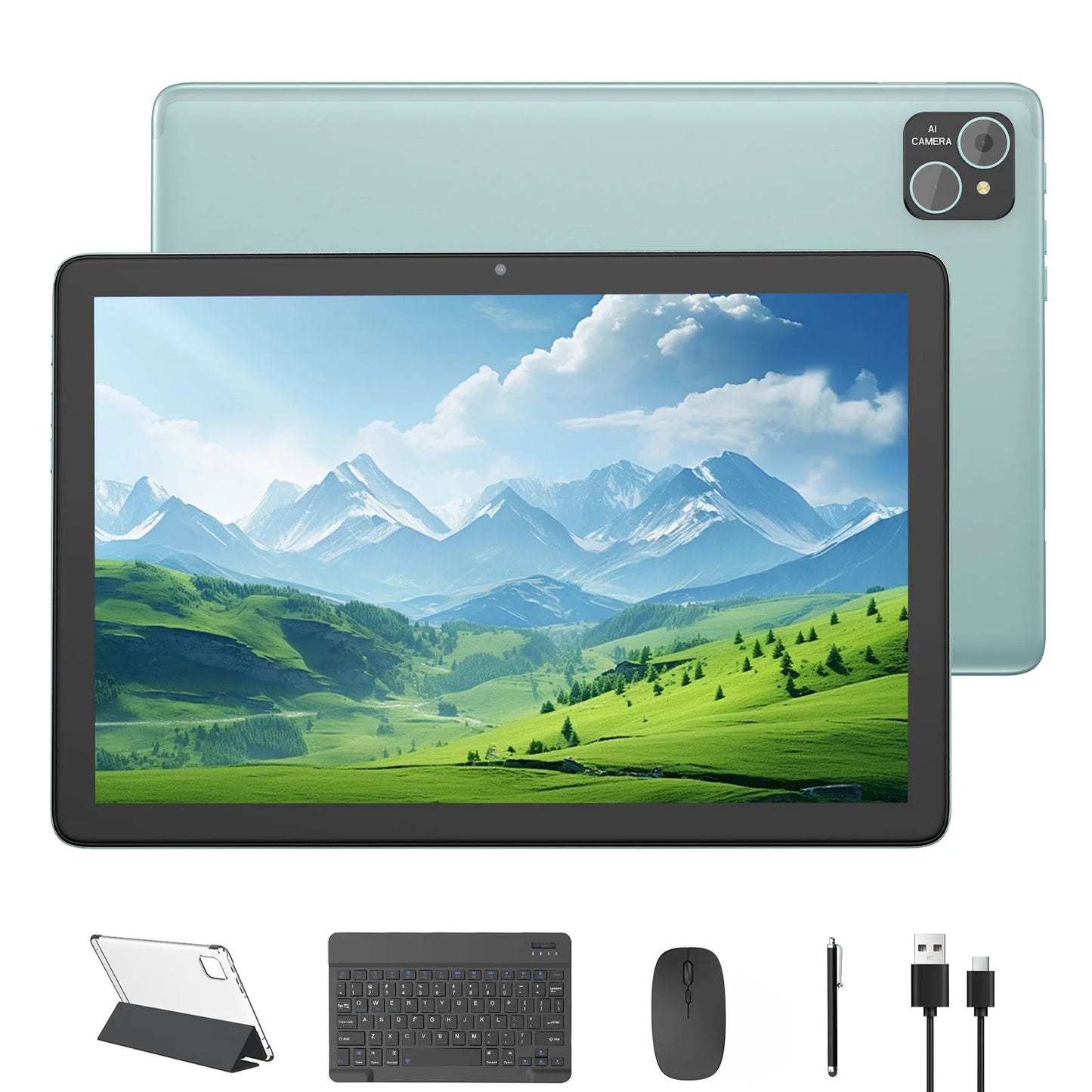 BAKEN Android 14 Tablet with keyboard, mouse