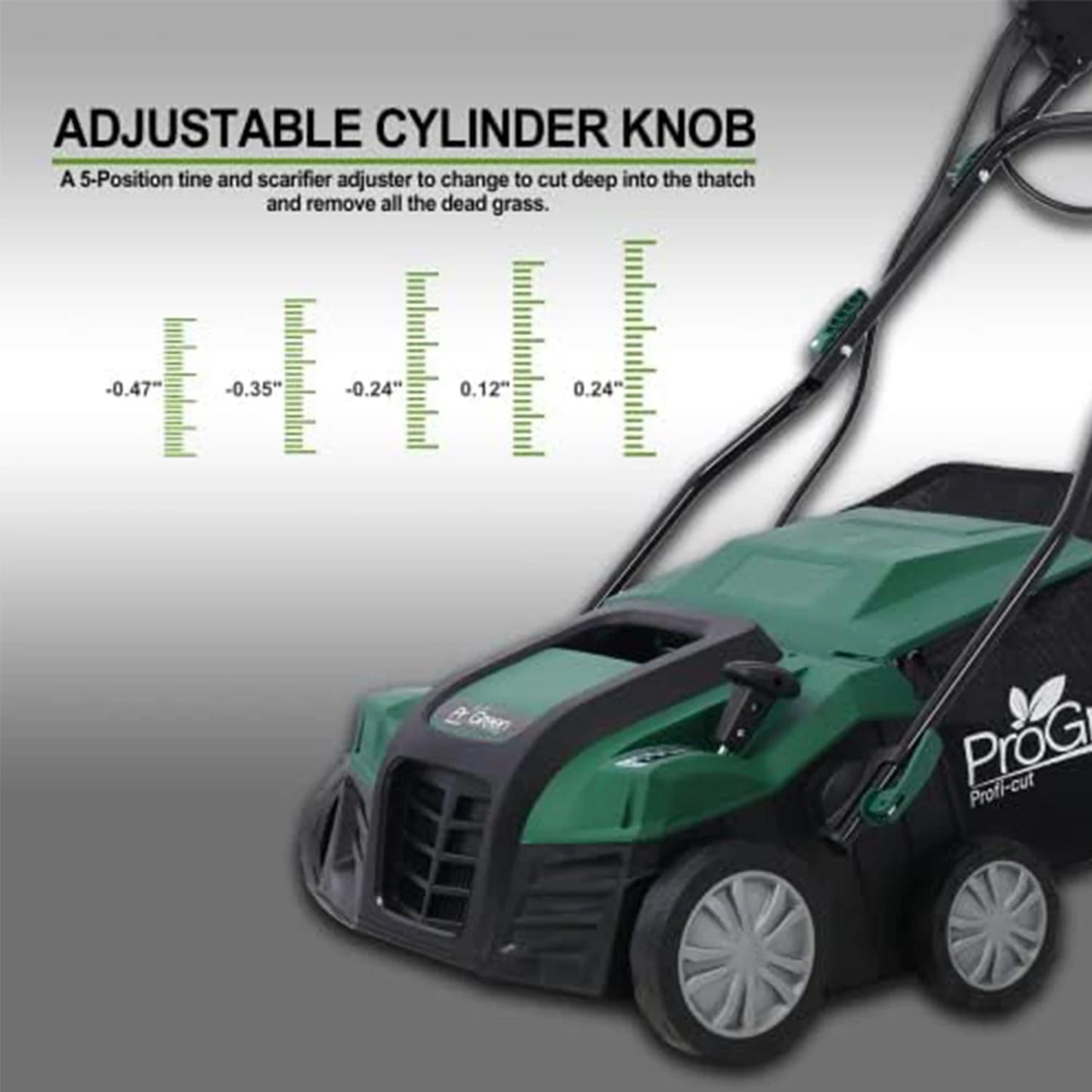 PROGREEN 2-in-1 Electric Garden Scarifier & Dethatches