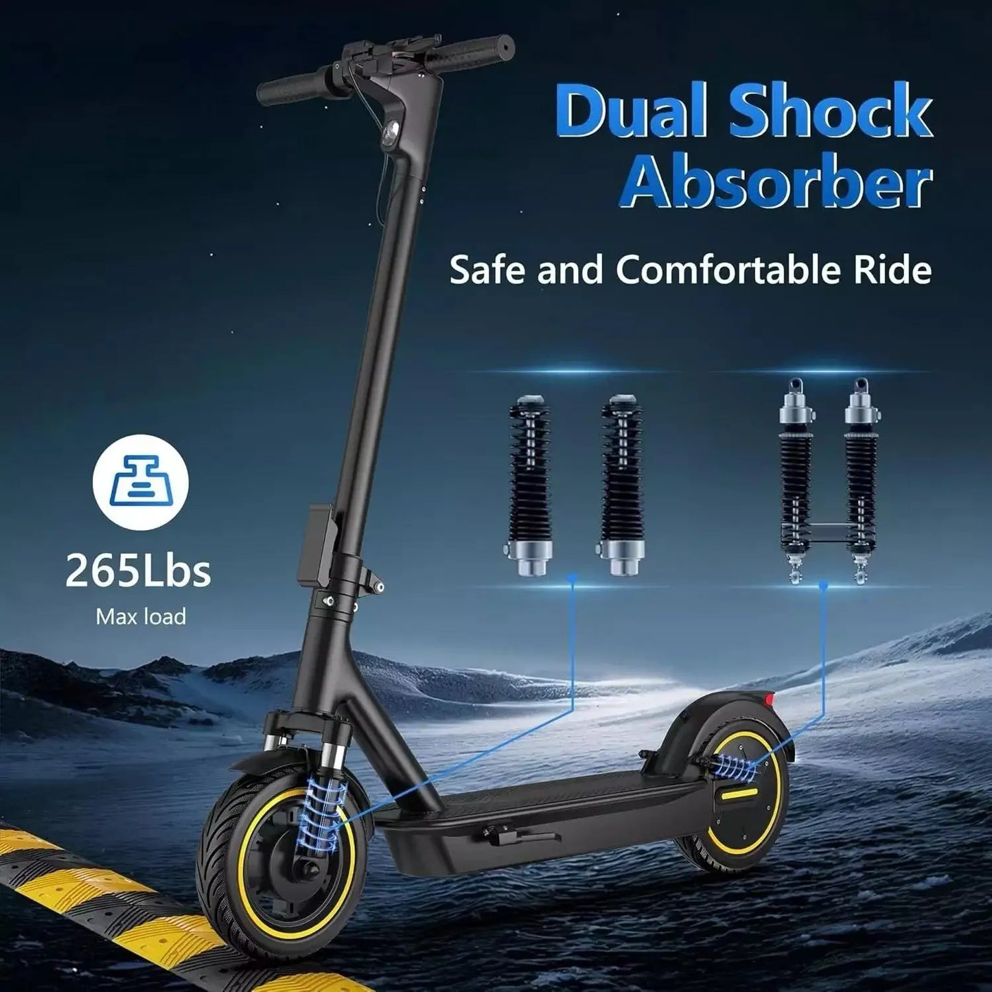 LADPED LPMAX 10" Solid Tires Folding Electric Scooter 22MPH