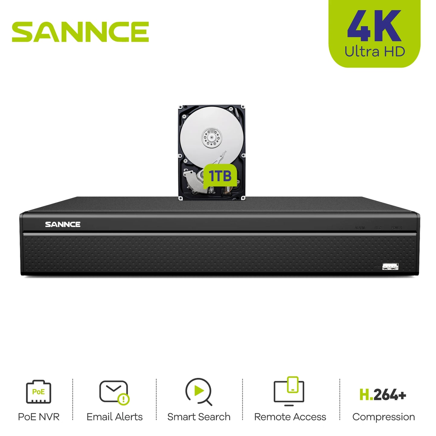 SANNCE 16CH 8MP POE Video Recorder