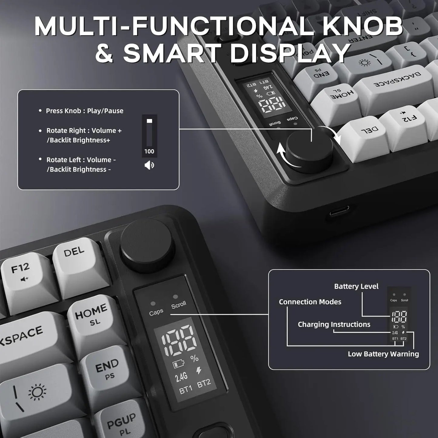 ATTACK SHARK M75 Wireless Membrane Gaming Keyboard