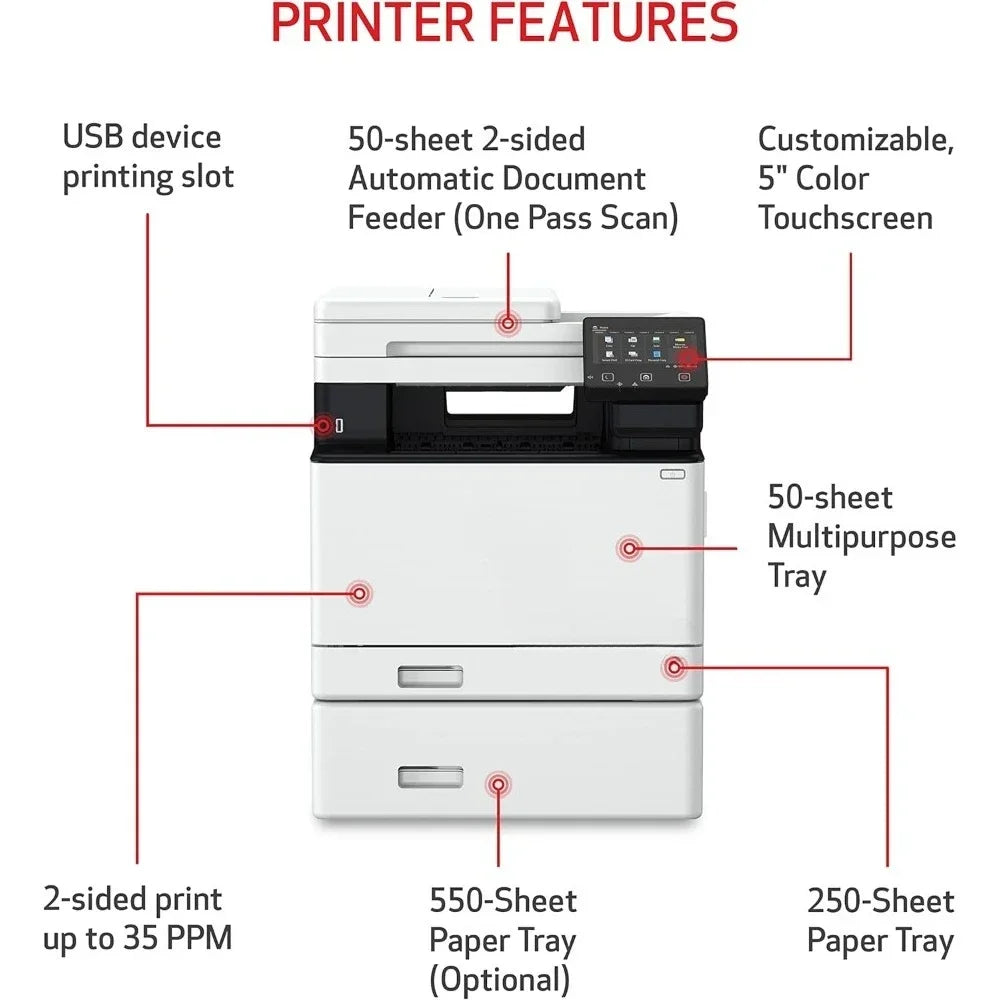 Canon Quality Assurance White Wireless Duplex Laser Printer