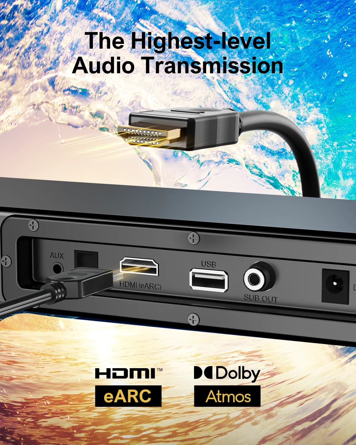 ULTIMEA 2.1 Sound Bar for Smart TV With Dolby Atmos