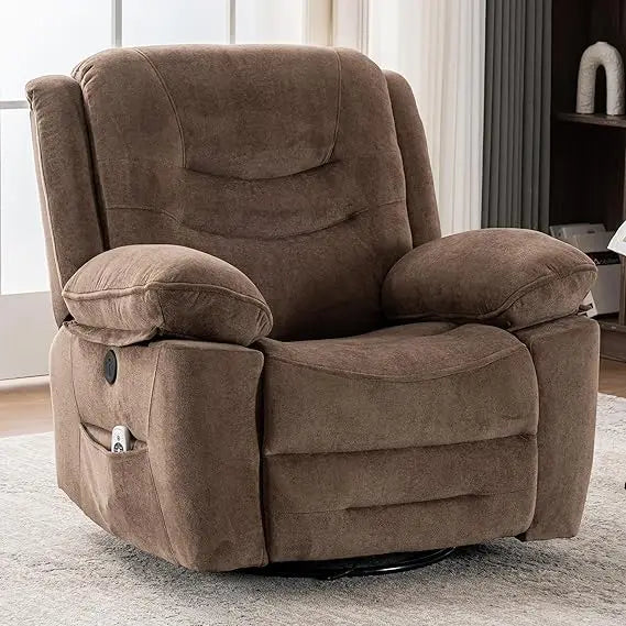 DAFIFY Power Swivel Rocker Recliner with Massage and Heat