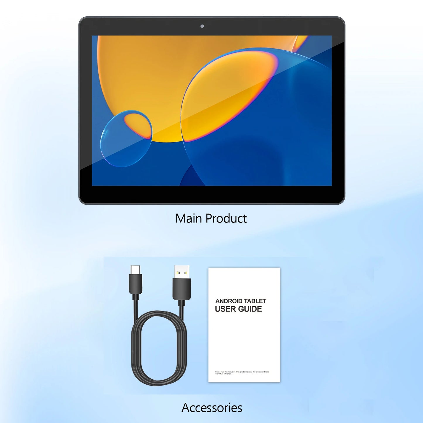 BAKEN 10.1" Android13 Tablet 4(2+2)GB+64GB, Quad-Core Processor