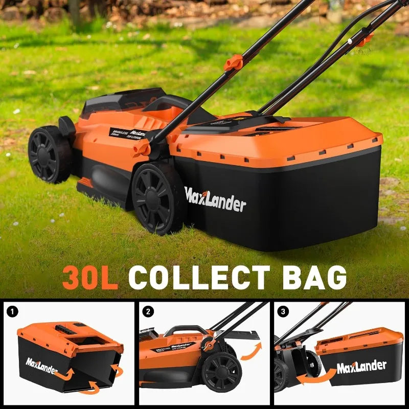 Maxlander Lawn Mowers,13Inch Electric Lawn Mower Cordless