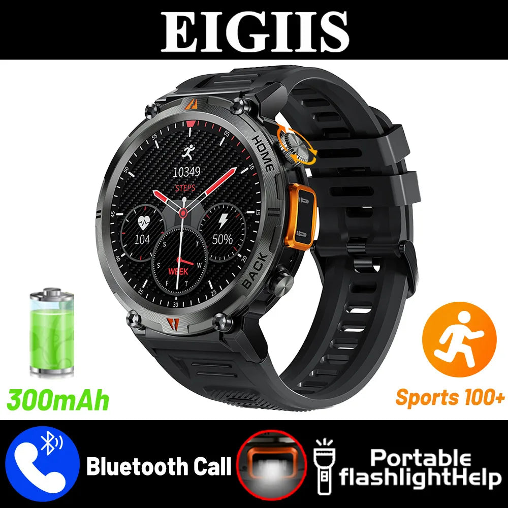 EIGIIS KE3 2025 New Bluetooth Call Smartwatch for Men Full Touch Screen