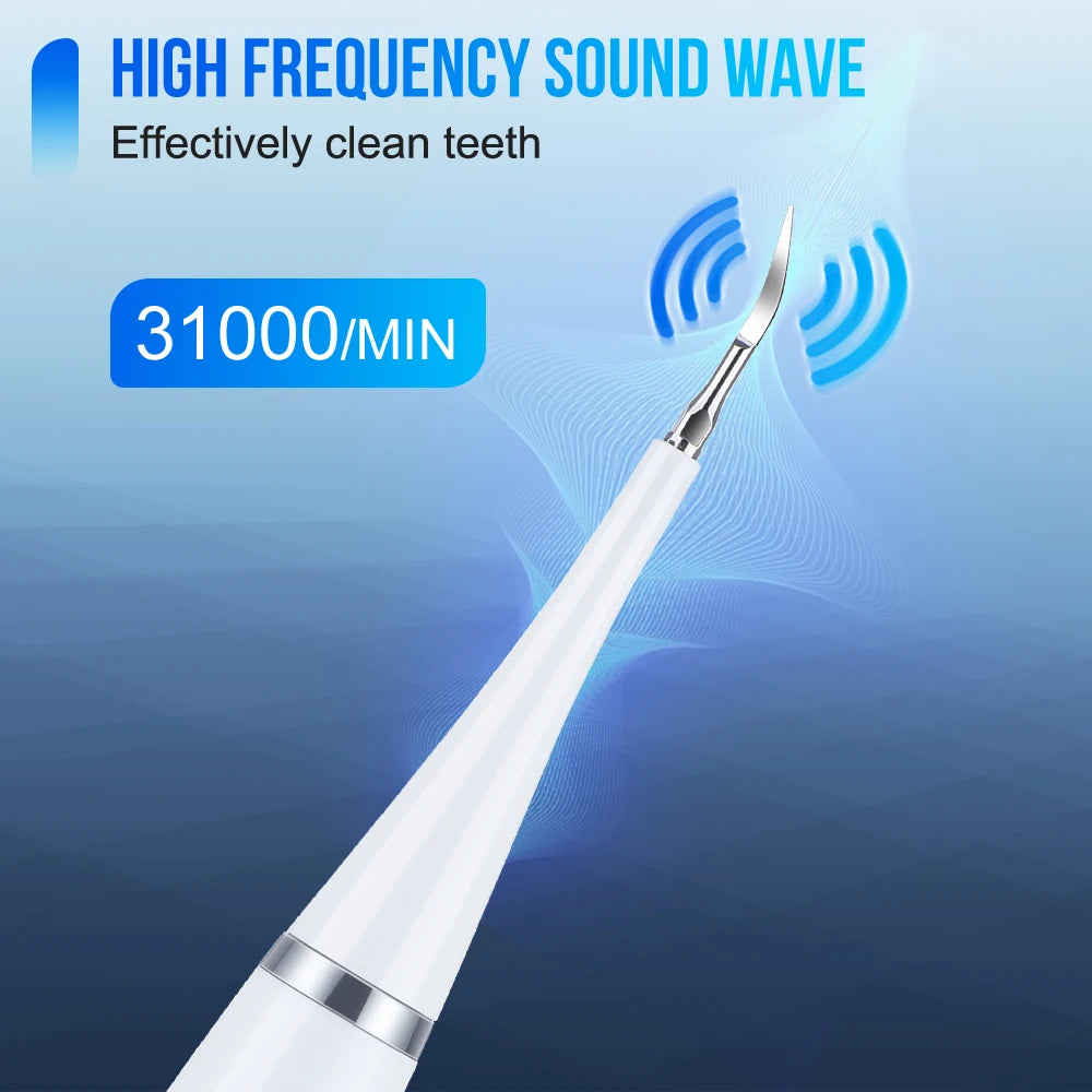 Electric Sonic Dental Scaler Teeth Whitening Cleaning Tool With Electric Toothbrush Head Calculus Remover Oral Irrigator Cleaner