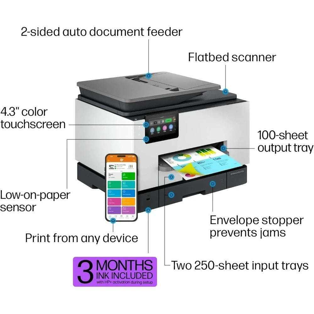 HP New upgrade - OfficeJet Pro 9135e All-in-One Printer, Color