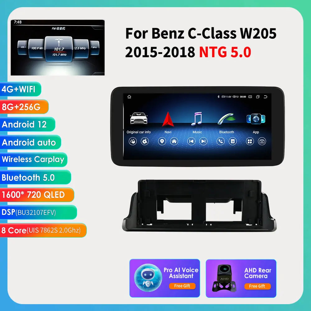 10.25"Android Auto Car radio Multimedia player For Mercedes Benz C-Class