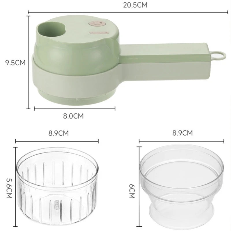 VIE LENTE 4In1 Electric Vegetable Cutter Set Handheld