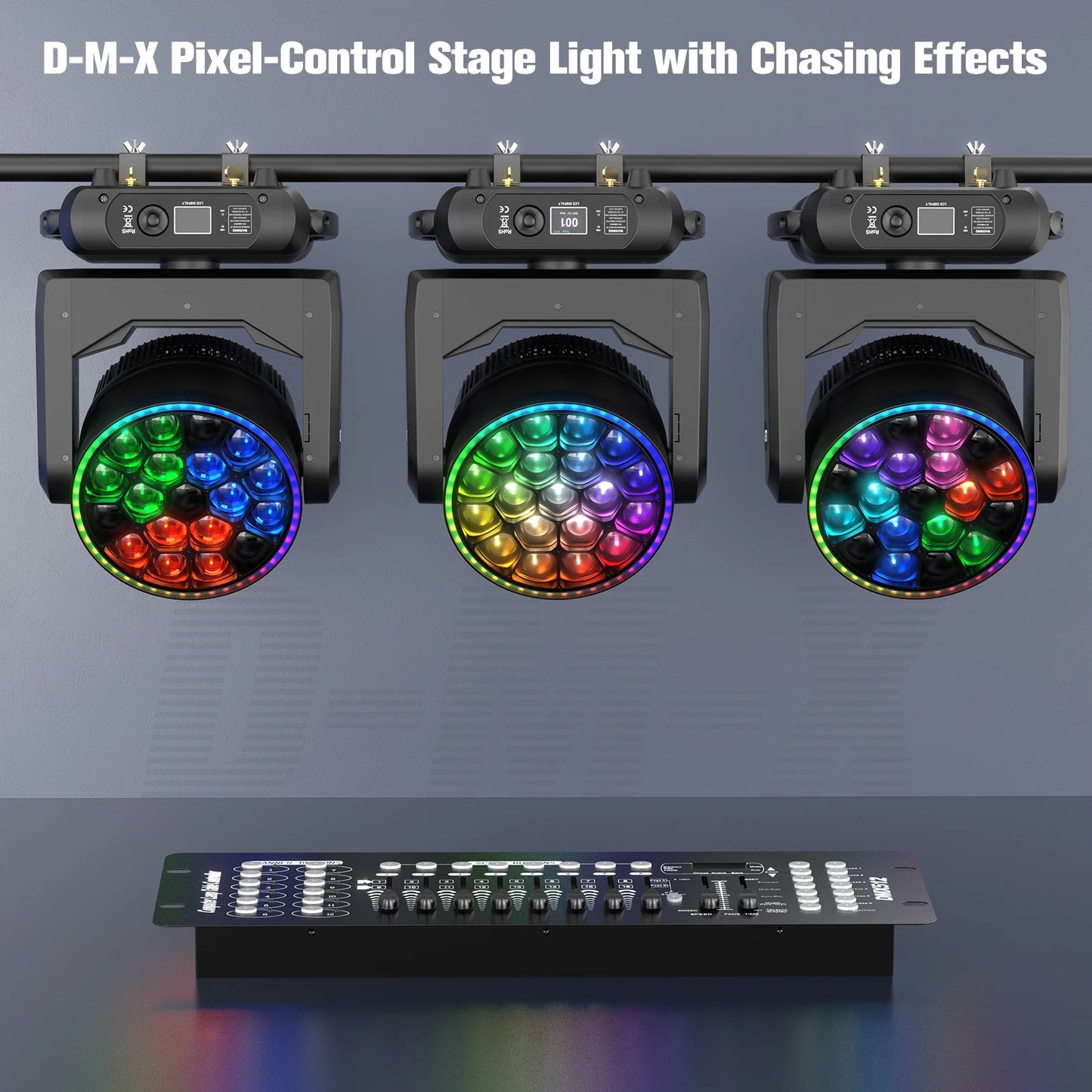 Somspot 19x15W RGBW LED Moving Head Light Beam