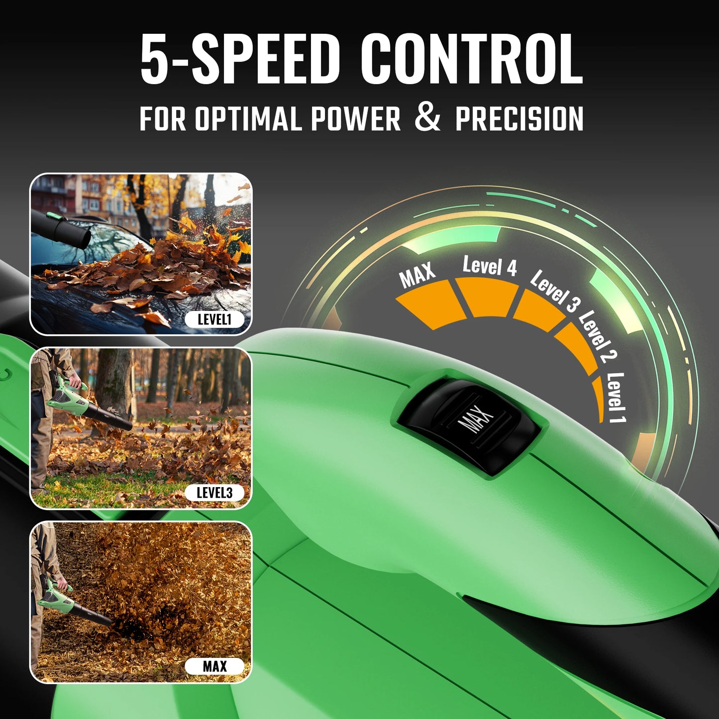 WORKPROX 20V 4.0Ah Electric Cordless Leaf Blower Variable Speed
