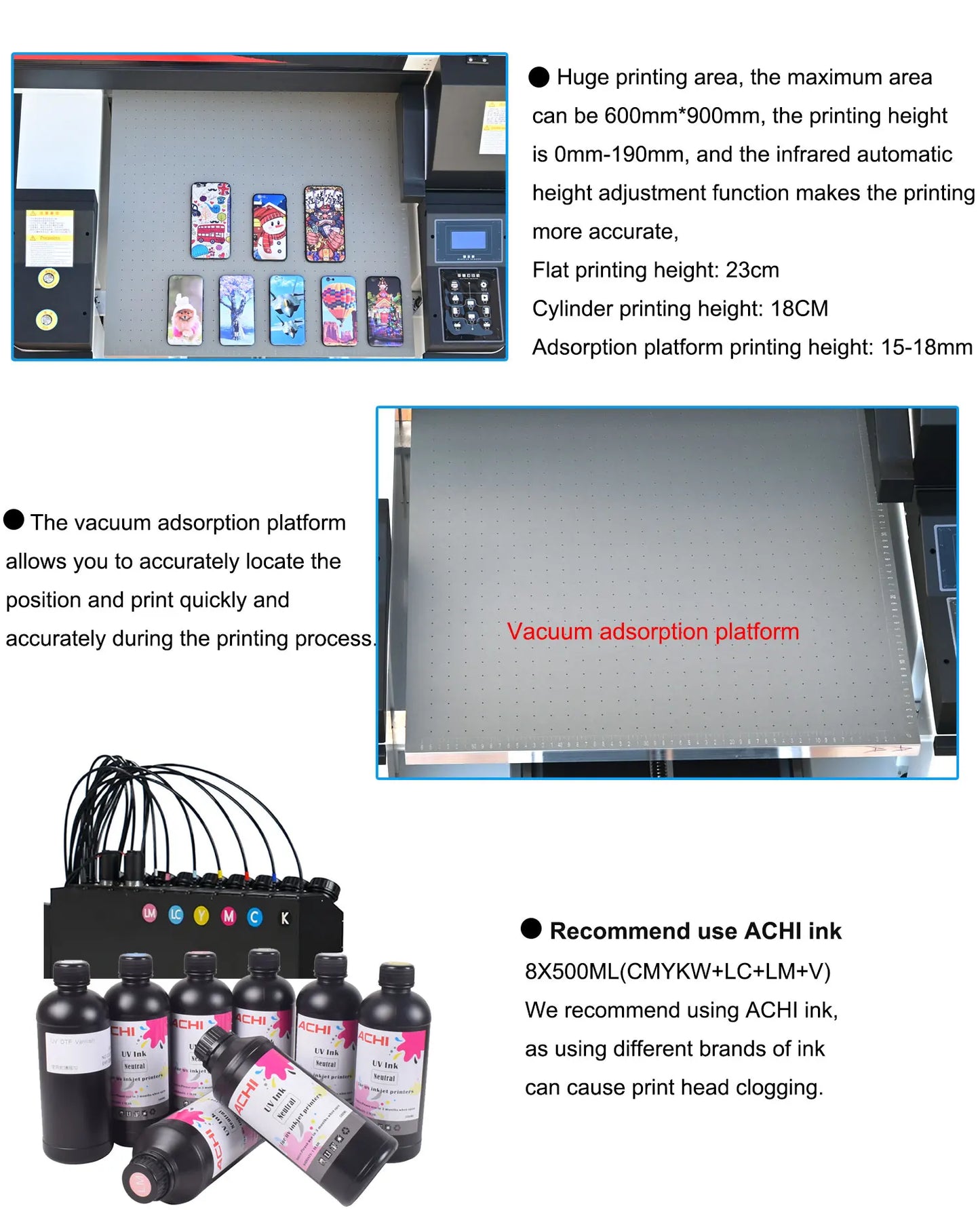 A1 UV 6090 UV Printer EPSON 3PC XP600 Automatic Flatbed Printing