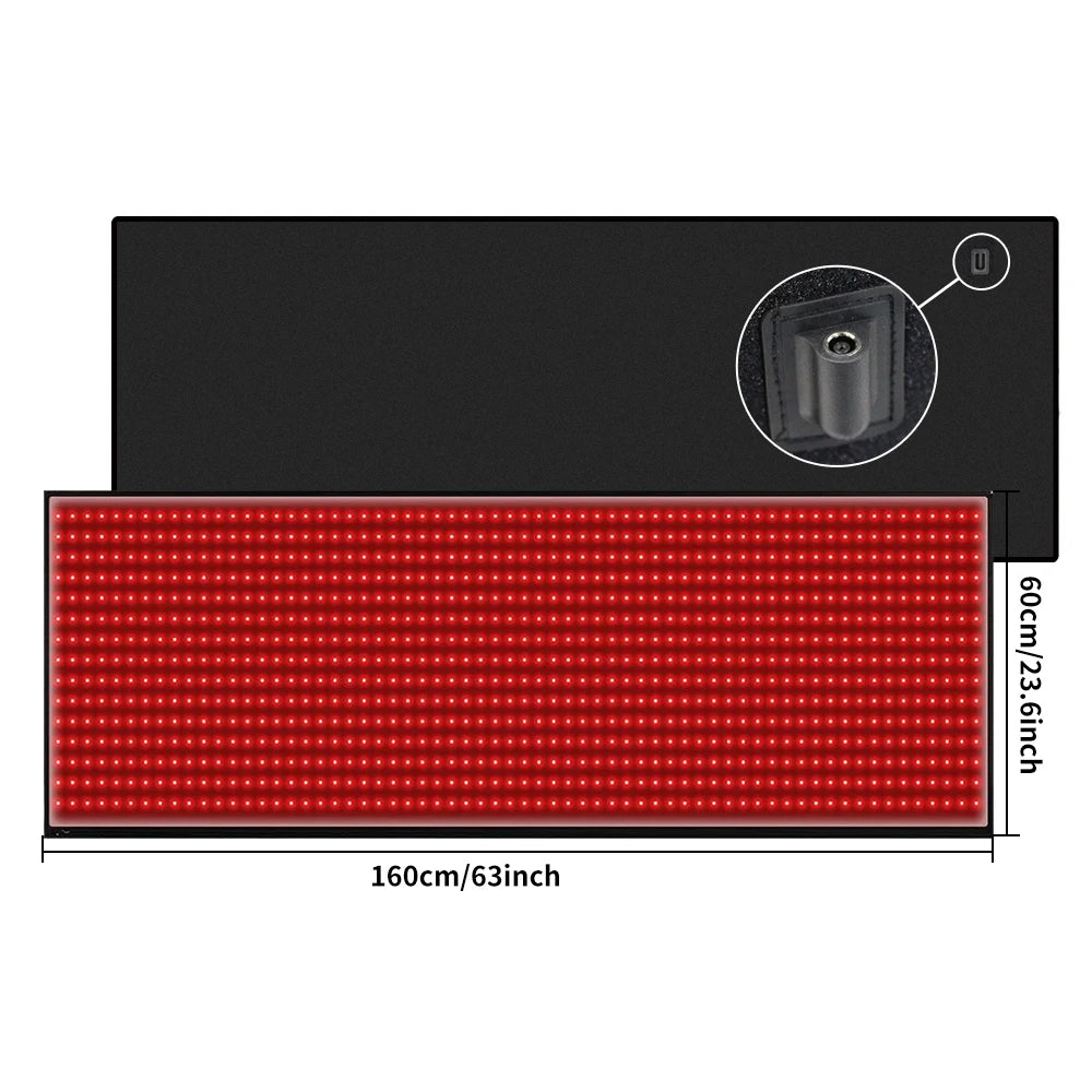 Red Light Mat Full Body 63" x 23.6" 945pcs LEDs