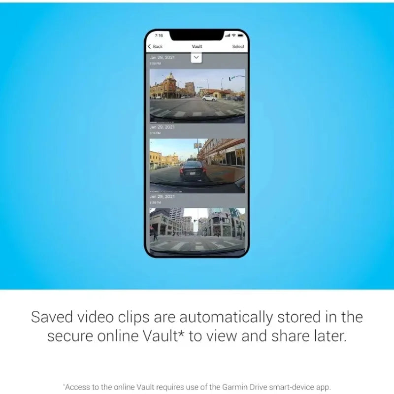 DriveCam™ 76, Large, Easy-to-Read 7” GPS, Built-in Dash Cam