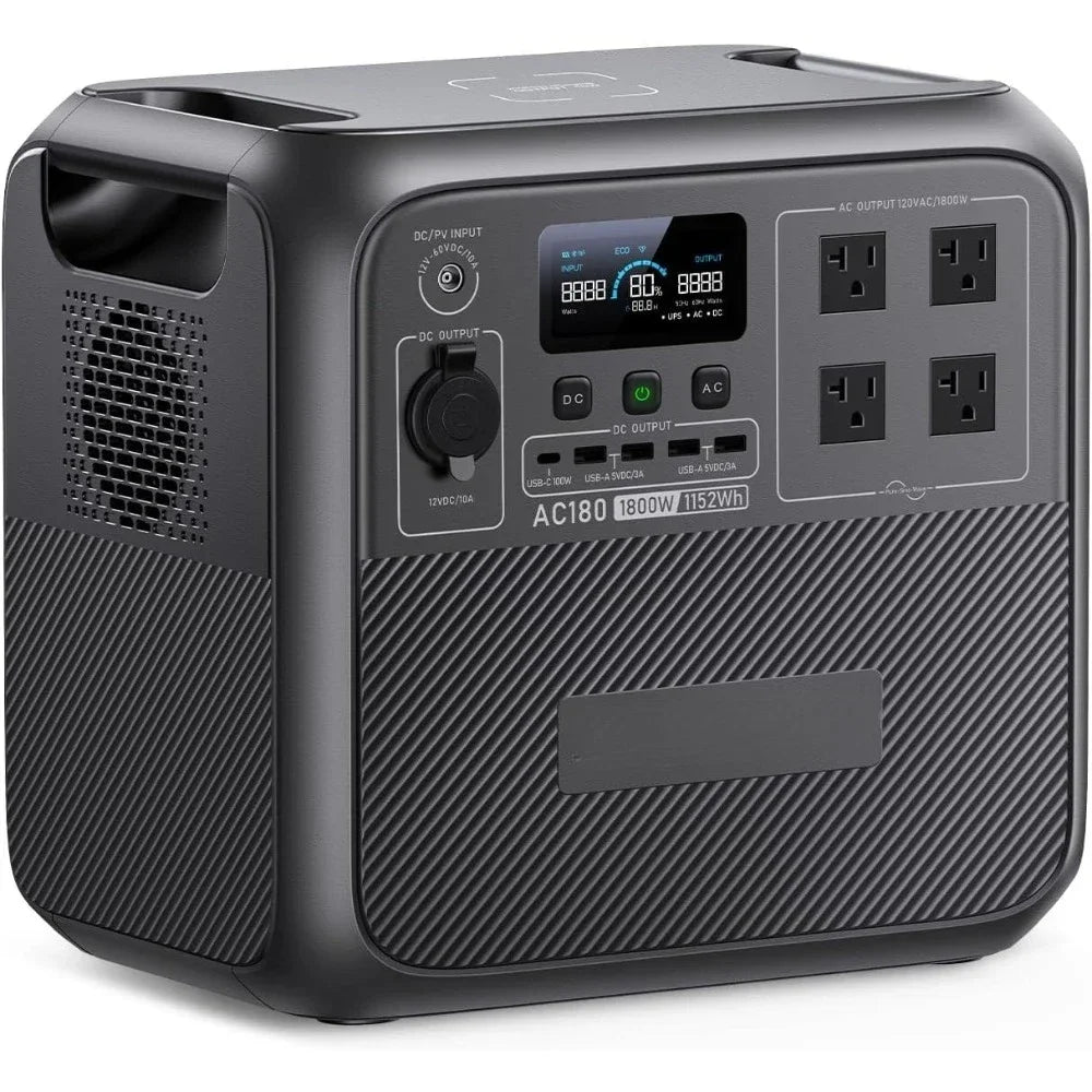 Bluetti Solar Generator AC180: 1,152Wh LiFePO4 Battery Backup