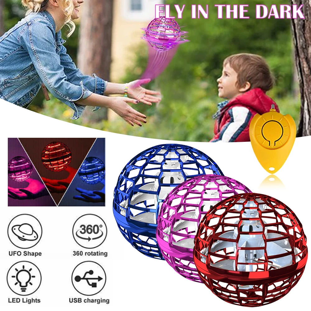 Flying Ball Boomerang Drone LED Lights