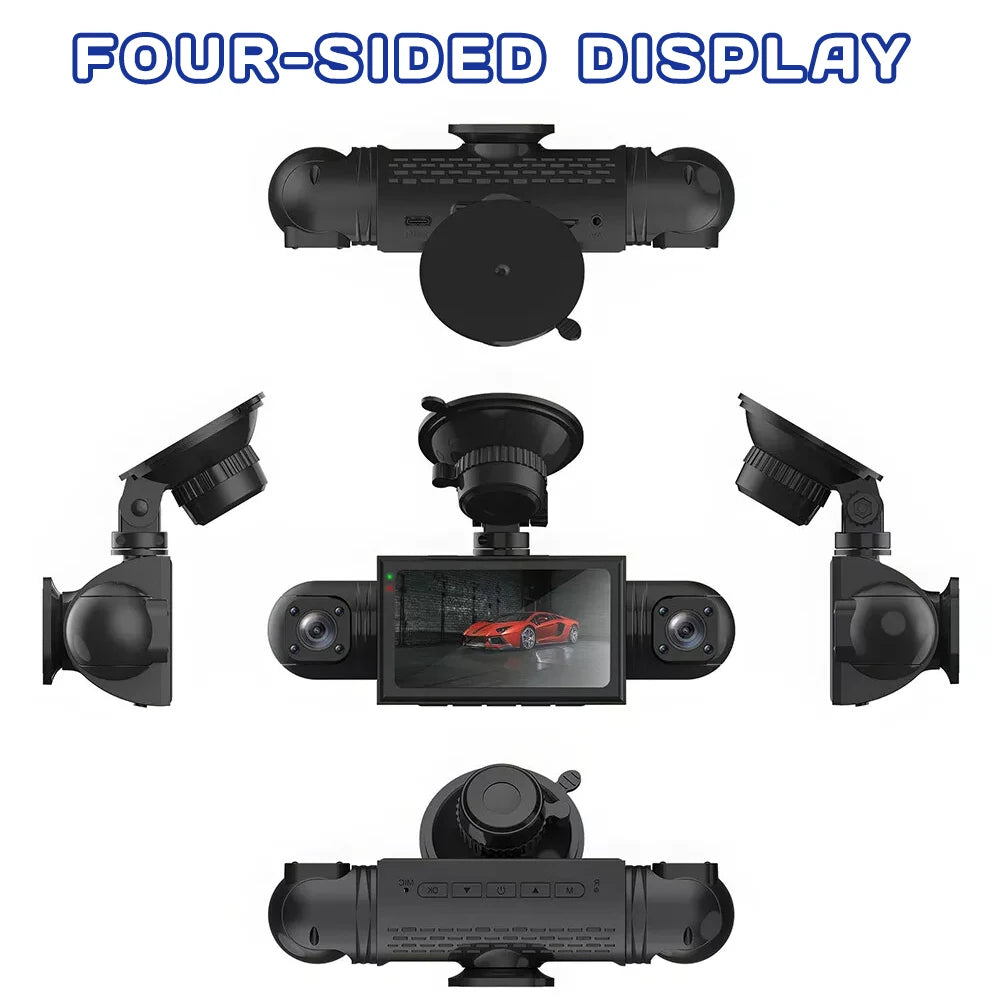 Marzony 3.0″ IPS 360° Dash Camera HD 1080P 4Lens