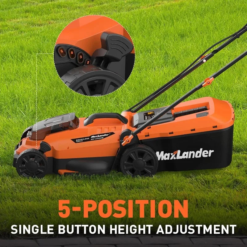 Maxlander Lawn Mowers,13Inch Electric Lawn Mower Cordless