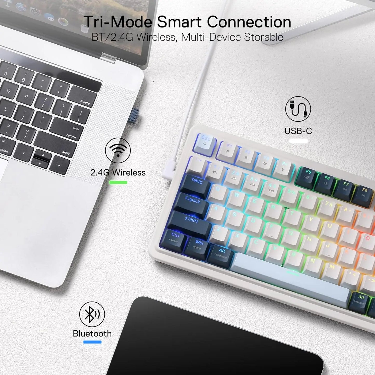 Redragon K686 PRO 98 Keys 3-Mode Wireless Gaming Keyboard