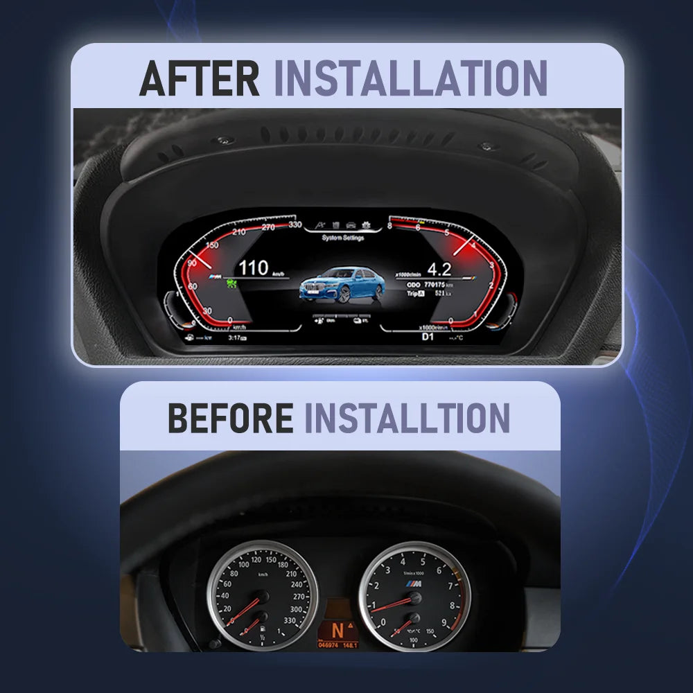 BONROAD 1920*720P LCD Digital Dashboard Panel Cluster For BMW 5 Series