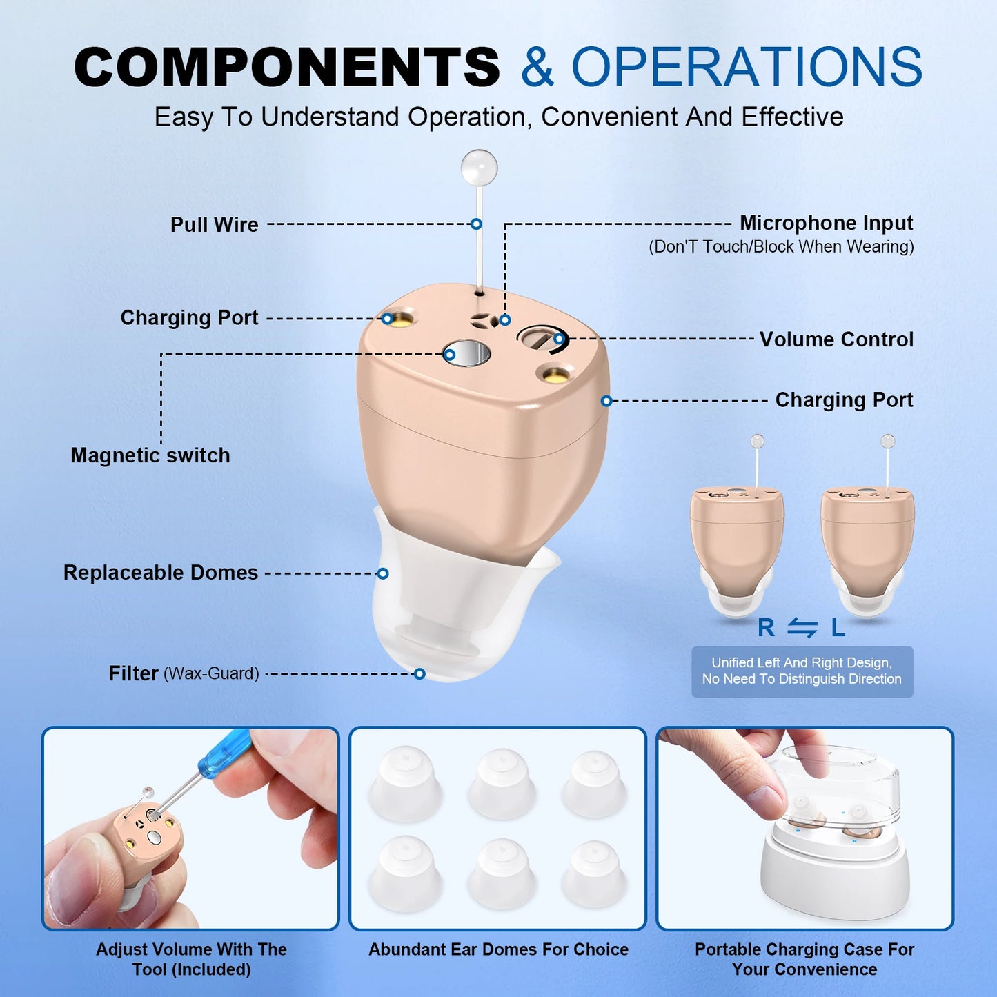 K&FCOPTEE Invisible Hearing Aids Mini Aids for Seniors
