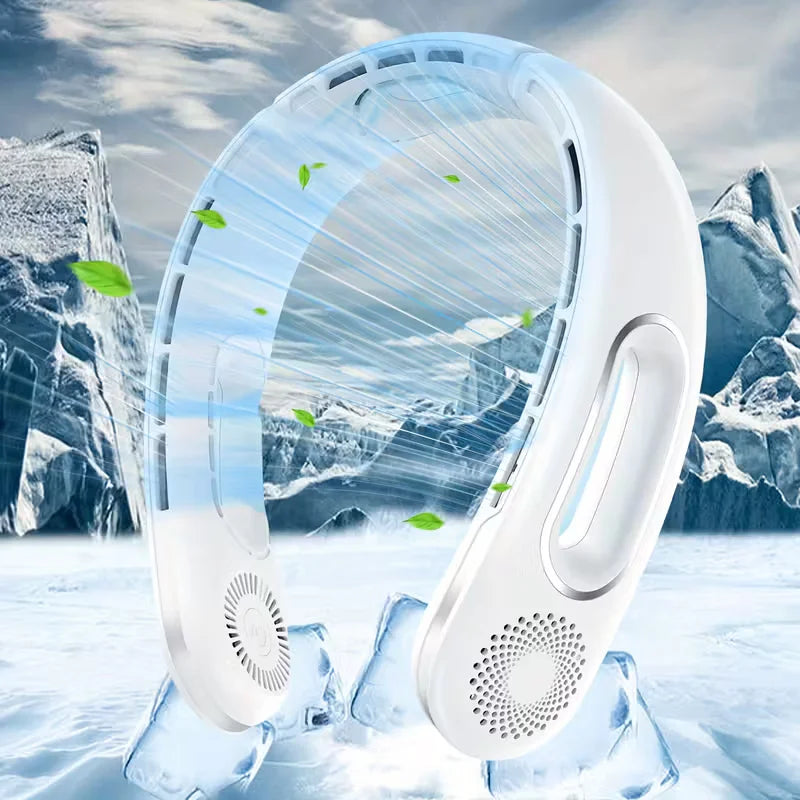 Bladeless Neck Fan, USB Rechargeable 4 Speeds