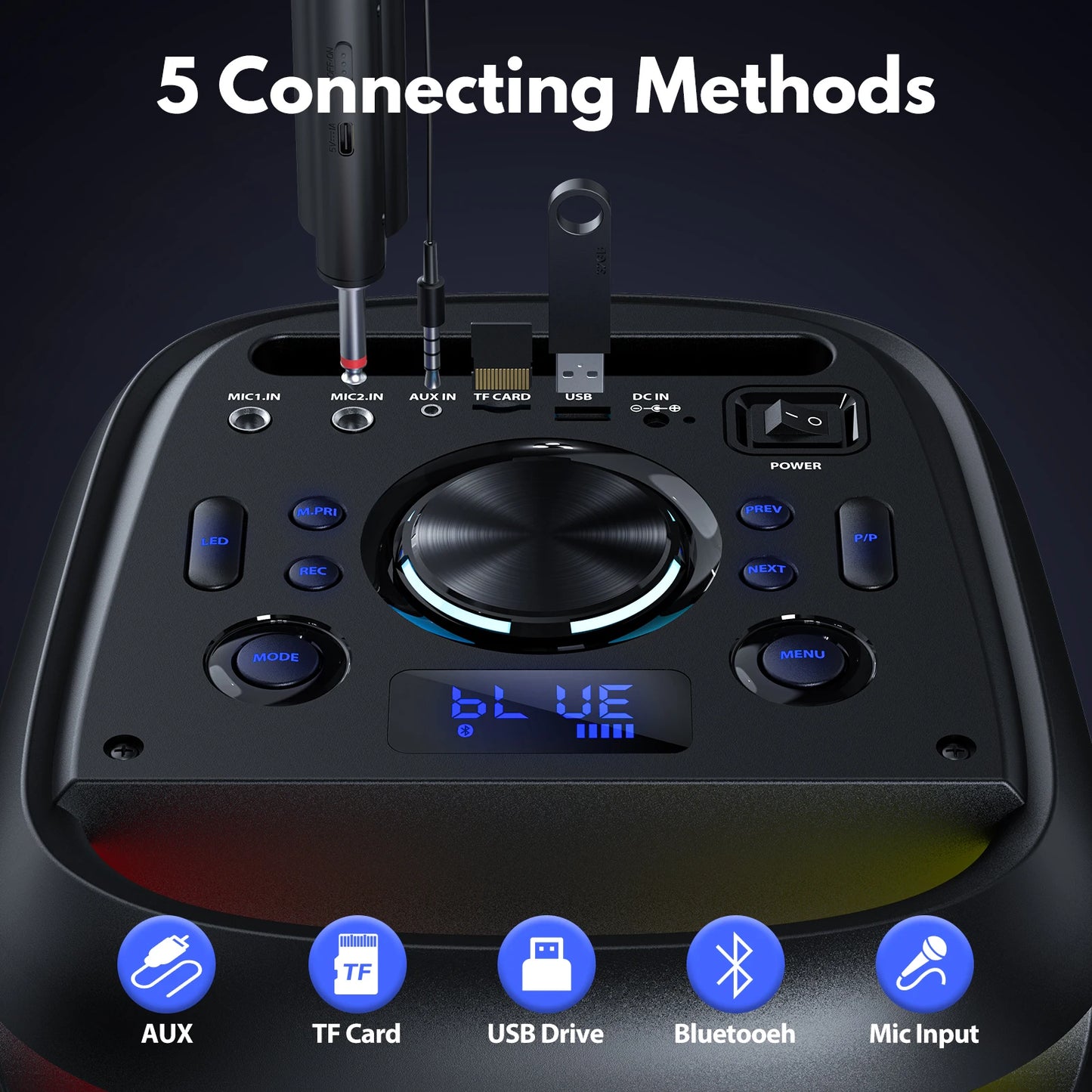 JYX Large Party Speaker, Wireless Bluetooth Speaker